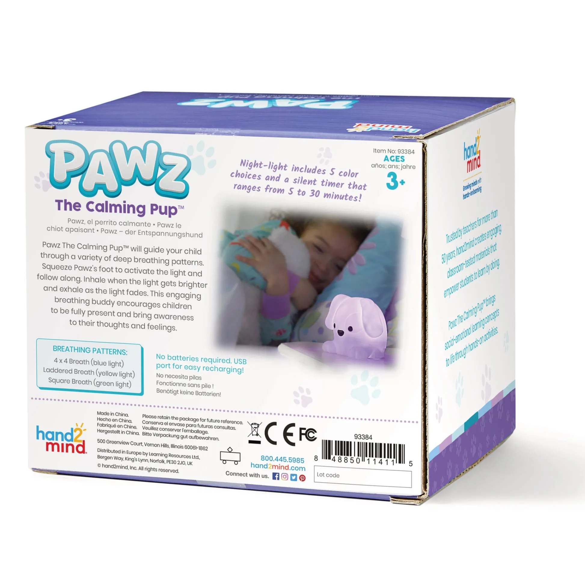 Educators Resource Hand2Mind PAWZ The Calming Pup Interactive Light-Up Toy* Social & Emotional Skills|Preschool Education Toys & Activities