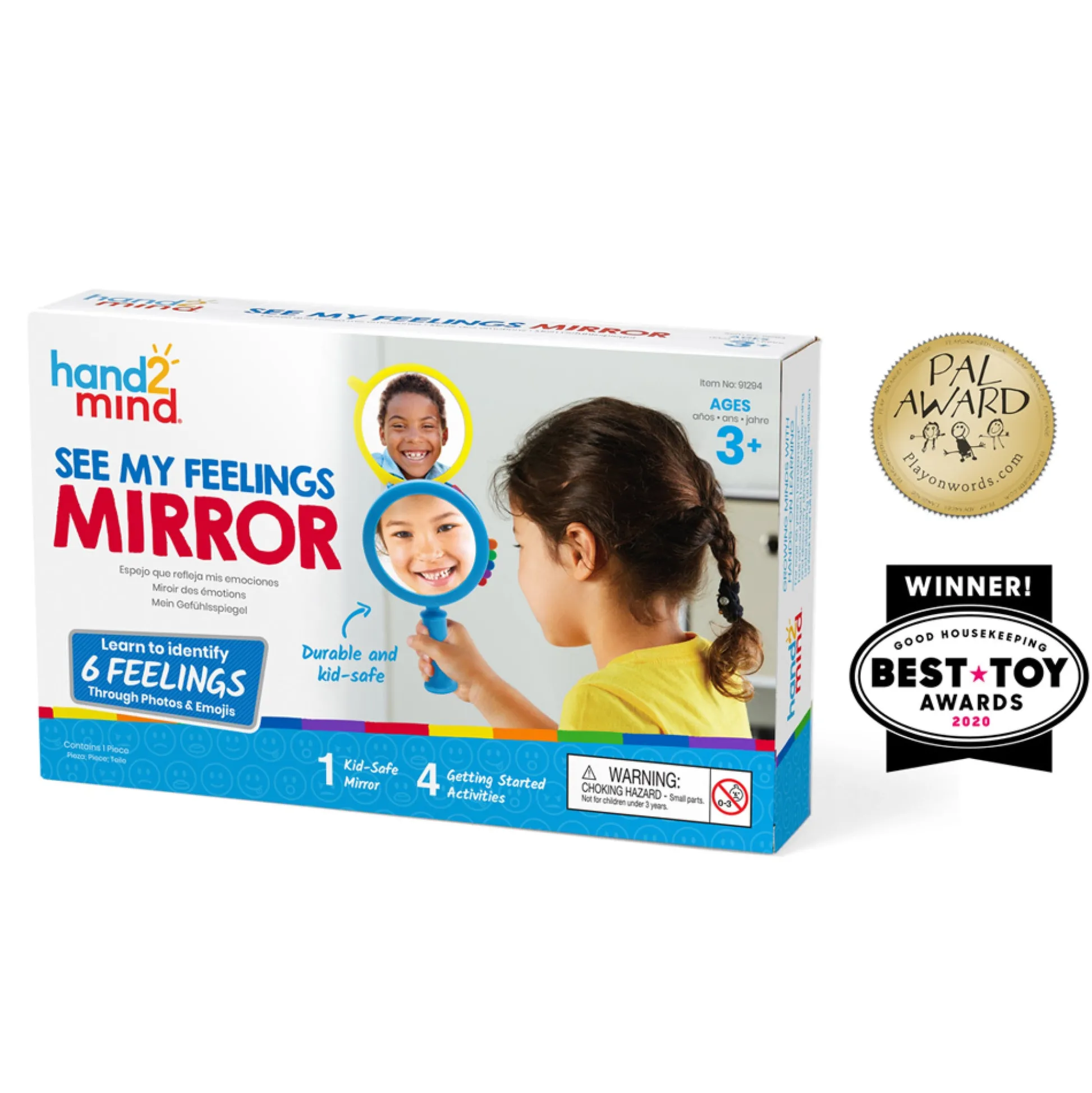 Educators Resource Hand2Mind See My Feelings Mirror, Fun Learning Tool for Toddlers* Social & Emotional Skills|Preschool Education Toys & Activities