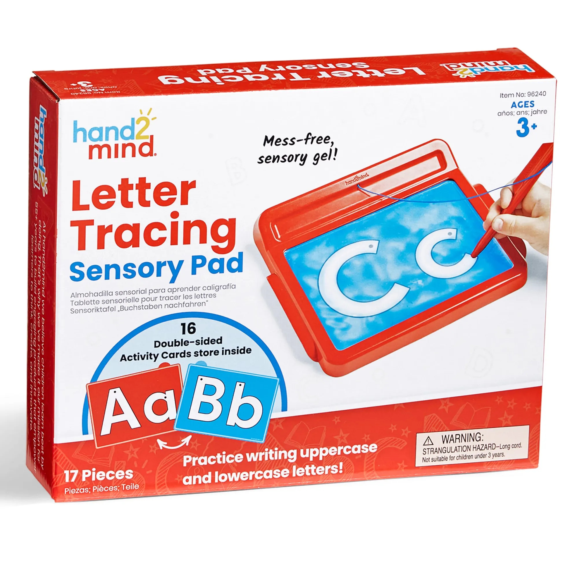Educators Resource Hand2Mind Sensory Letter Tracing Pad - Gel Filled Learning Tool* Preschool Education Toys & Activities