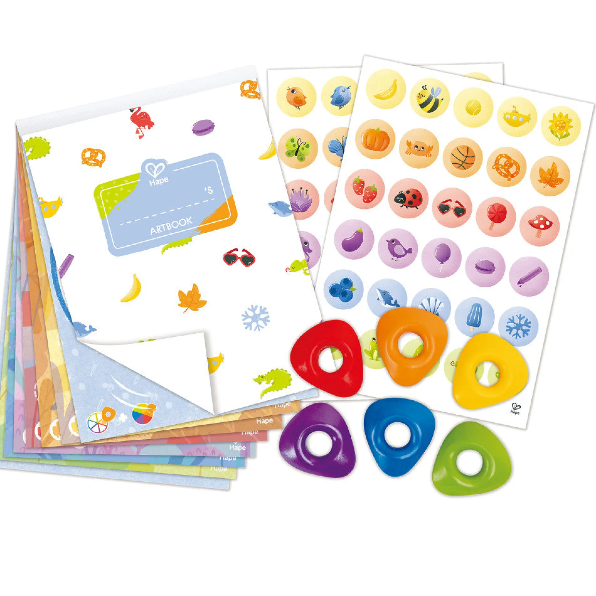 Flat River Group Hape Animal & Nature 18pc Crayon Coloring Art Set* Drawing, Color & Painting