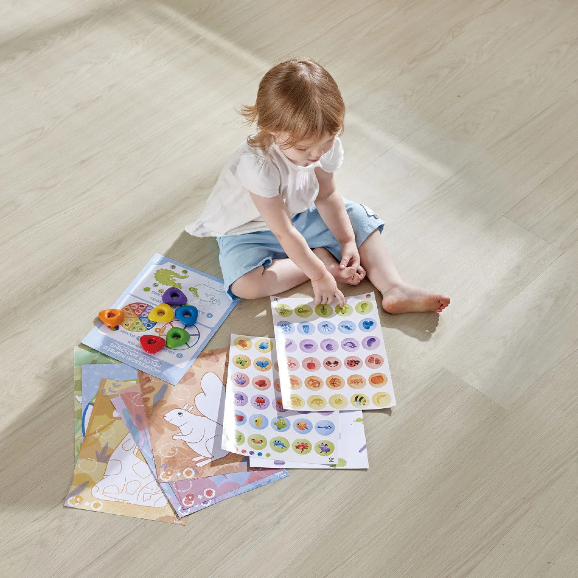 Flat River Group Hape Animal & Nature 18pc Crayon Coloring Art Set* Drawing, Color & Painting