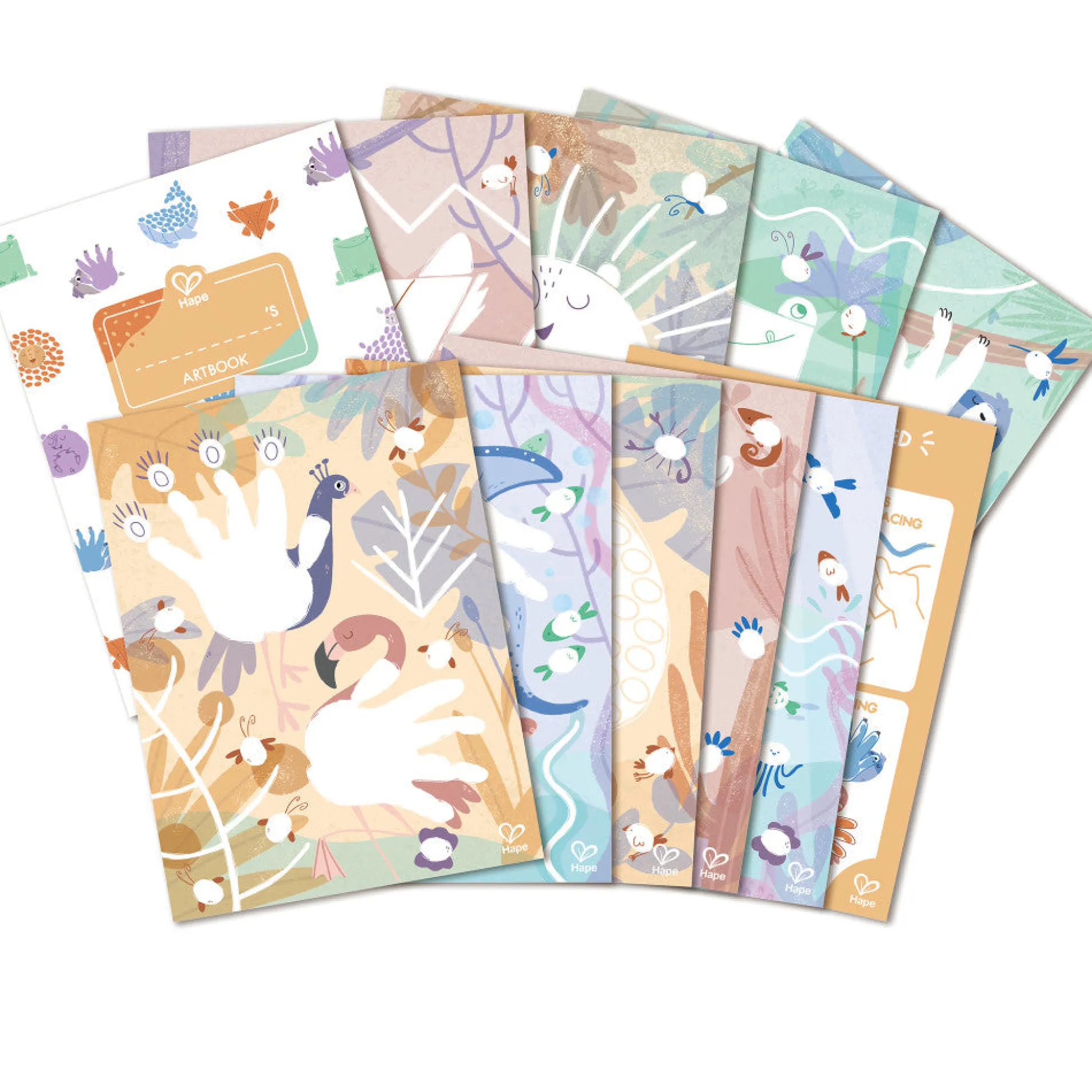 Flat River Group Hape Animal & Nature 16pc Finger Painting Art Set* Drawing, Color & Painting