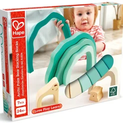 Flat River Group Hape Arctic Polar Bear Stacking Blocks - Creative Wooden Nesting Toy* Preschool Education Toys & Activities|Preschool Building Sets & Blocks