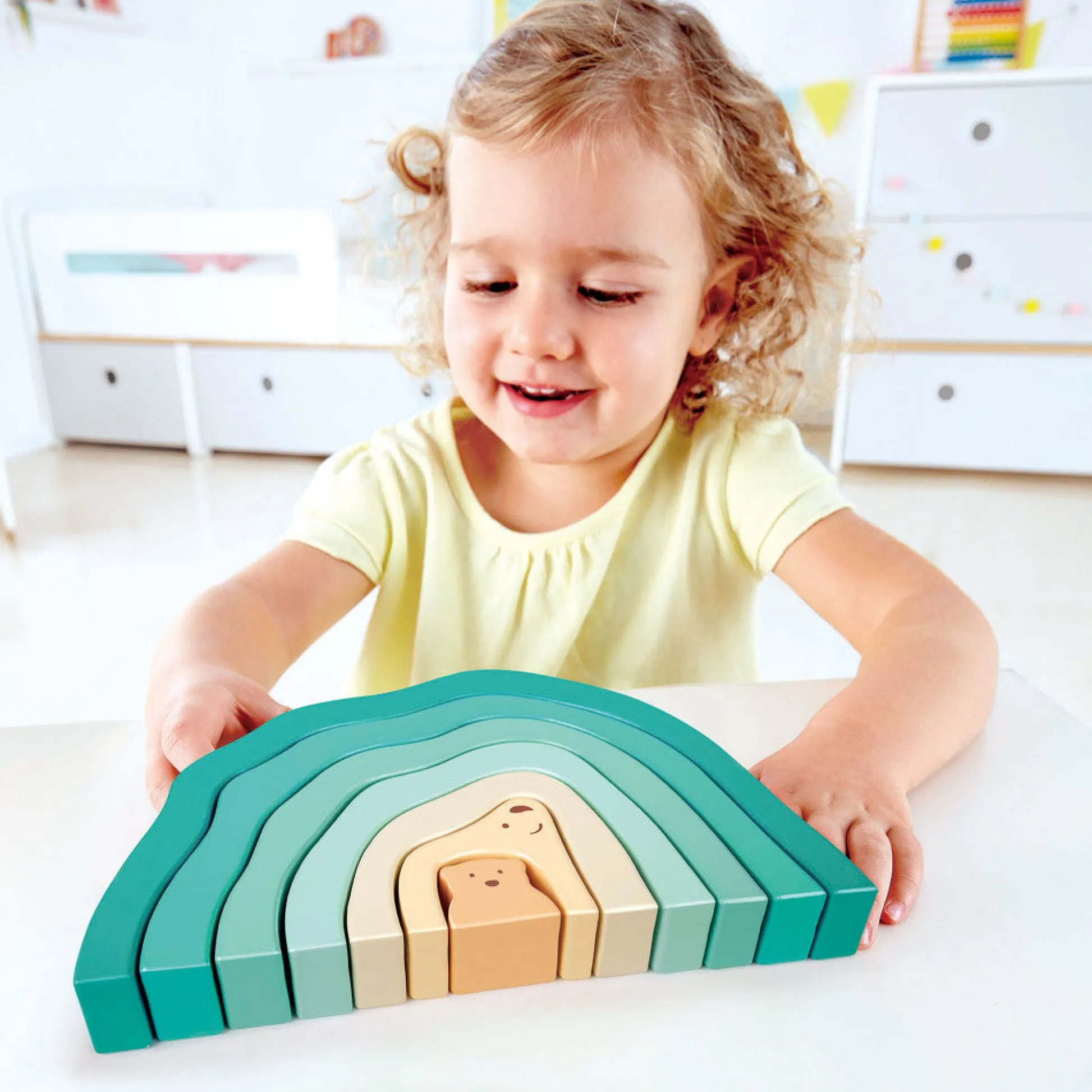 Flat River Group Hape Arctic Polar Bear Stacking Blocks - Creative Wooden Nesting Toy* Preschool Education Toys & Activities|Preschool Building Sets & Blocks