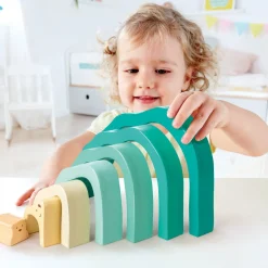 Flat River Group Hape Arctic Polar Bear Stacking Blocks - Creative Wooden Nesting Toy* Preschool Education Toys & Activities|Preschool Building Sets & Blocks