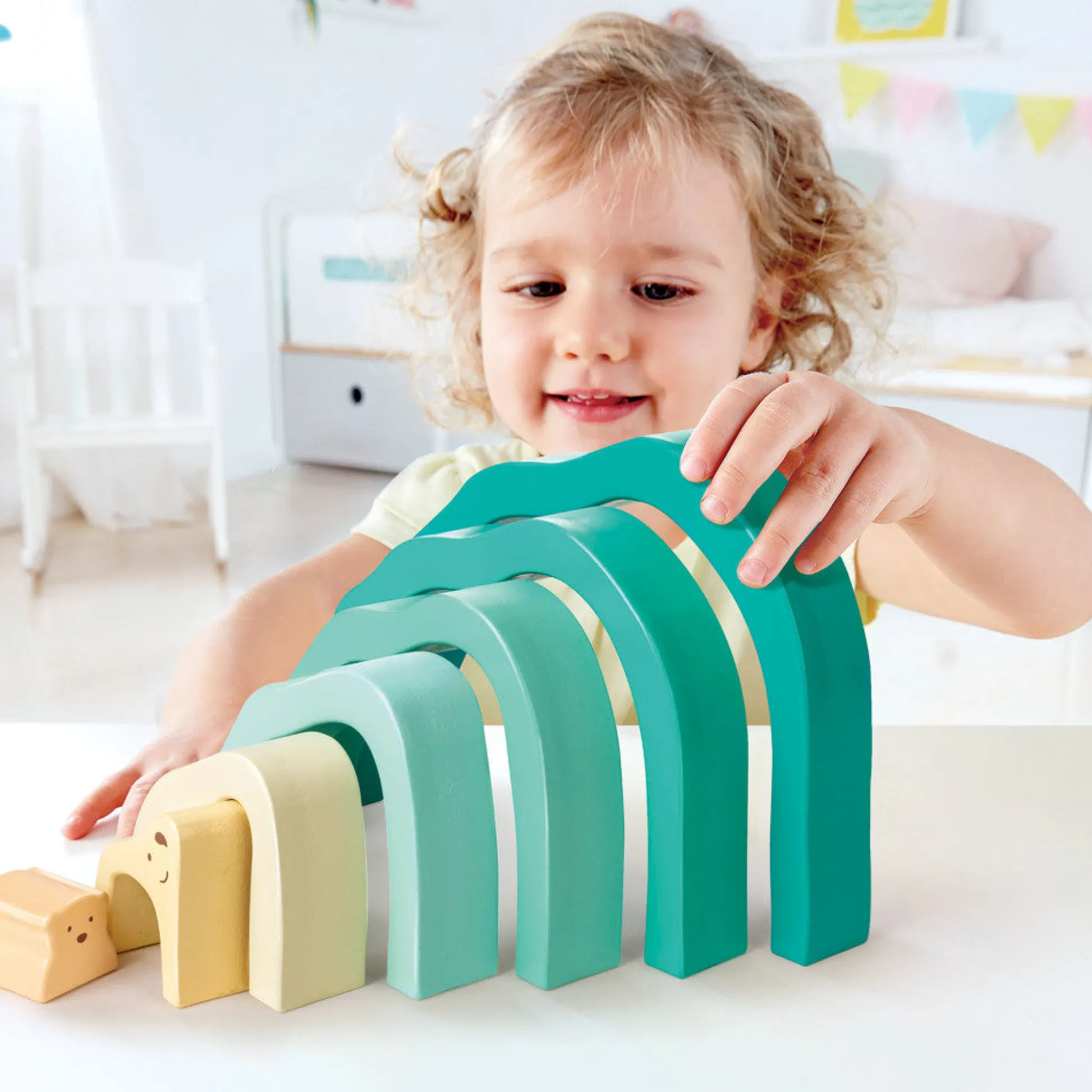 Flat River Group Hape Arctic Polar Bear Stacking Blocks - Creative Wooden Nesting Toy* Preschool Education Toys & Activities|Preschool Building Sets & Blocks