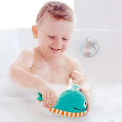Flat River Group Hape Bubble Blowing Whale - Blue & Yellow Bath Toy* Bath Toys