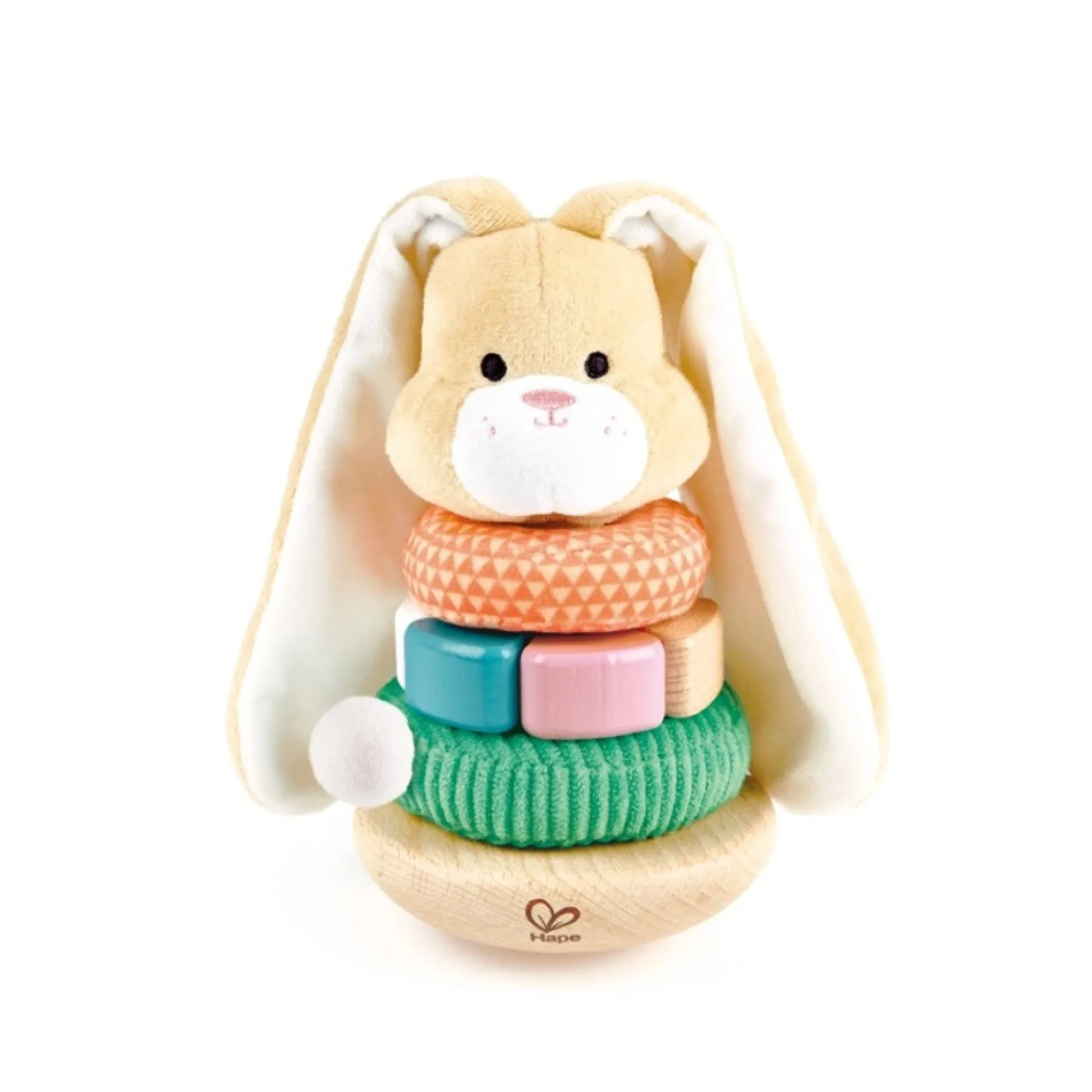 Flat River Group Hape Bunny Stacker Toy - Colorful Wooden Ring Stacking Playset* Blocks, Sorting & Stacking Toys