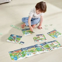 Flat River Group Hape Colorful Rescue Vehicles 4-in-1 Puzzle Set* Puzzles