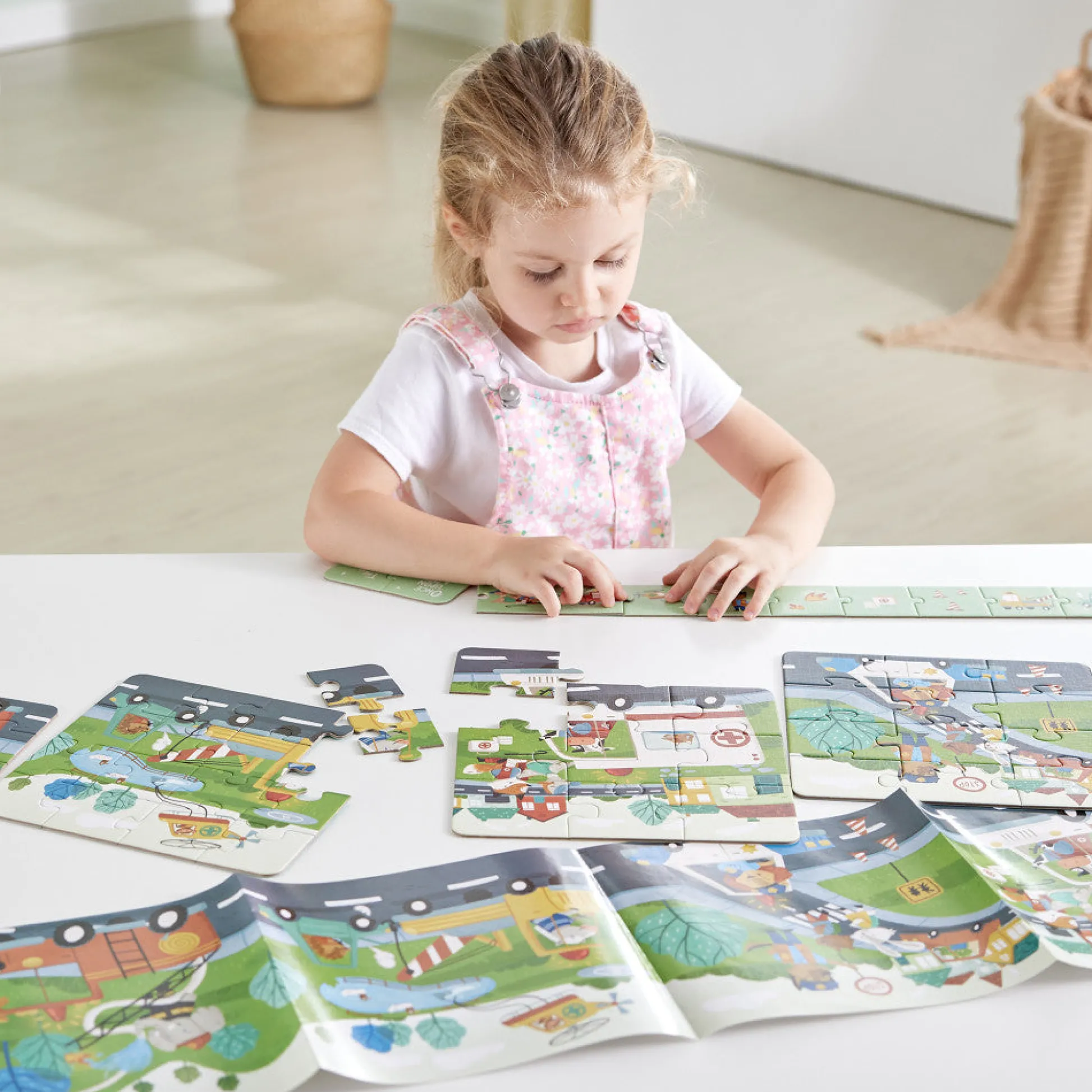 Flat River Group Hape Colorful Rescue Vehicles 4-in-1 Puzzle Set* Puzzles