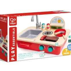Flat River Group Hape Cook & Create Wooden Countertop Kitchen Playset - with Sounds* Kitchens & Play Food|Dress Up