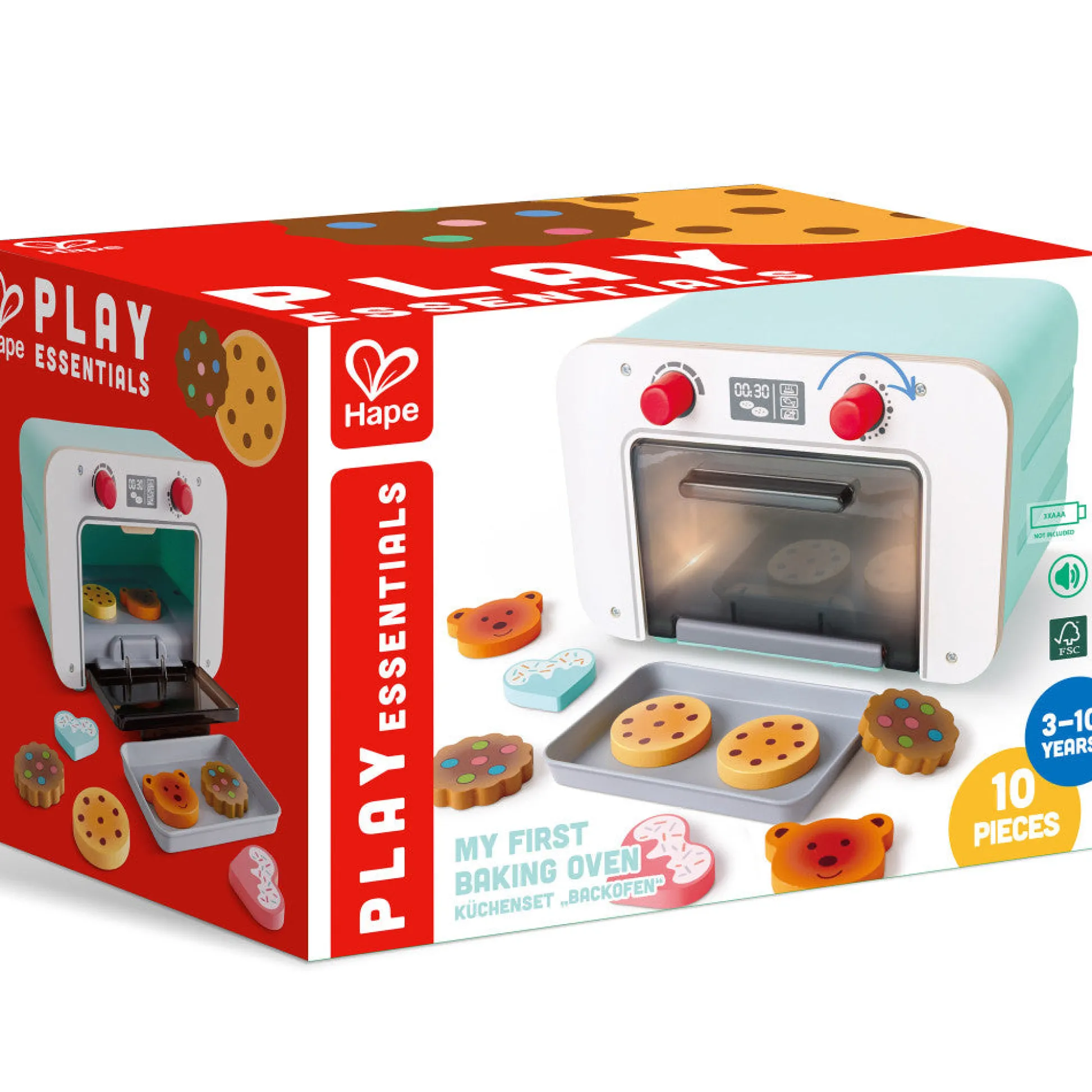 Flat River Group Hape Countdown Baking Oven Wooden Kitchen Playset - Lights & Sounds* Kitchens & Play Food|Dress Up