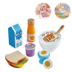 Flat River Group Hape Delicious Breakfast Wooden Kitchen Playset for Toddlers & Children Ages 3+* Kitchens & Play Food|Dress Up