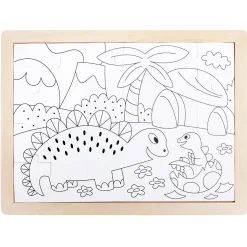 Flat River Group Hape Dino Double-Sided Coloring Jigsaw Puzzle - 24 pc* Puzzles