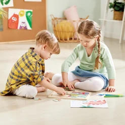 Flat River Group Hape Dino Double-Sided Coloring Jigsaw Puzzle - 24 pc* Puzzles