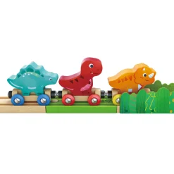Flat River Group Hape Dinosaur Train Bucket Set - 27pc Wooden Adventure Toy* Preschool Education Toys & Activities|Preschool Building Sets & Blocks