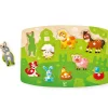 Flat River Group Hape Farmyard Wooden Peg Puzzle - 10pc* Puzzles
