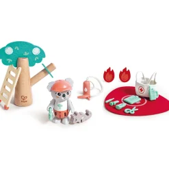 Flat River Group Hape Forest Fire Rescue Adventure Playset - 17pc Wooden Toy* Playsets & Vehicles