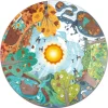 Flat River Group Hape Four Seasons 16-Piece Circle Floor Puzzle with LED Sun* Puzzles