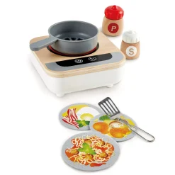 Flat River Group Hape Fun Fan Fryer Wooden Kitchen Playset - 7 Piece Set* Kitchens & Play Food|Dress Up