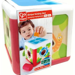 Flat River Group Hape Garden Critters Wooden Shape Sorting Box – 4 Shape Blocks* Preschool Education Toys & Activities
