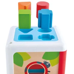 Flat River Group Hape Garden Critters Wooden Shape Sorting Box – 4 Shape Blocks* Preschool Education Toys & Activities