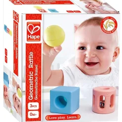 Flat River Group Hape Geometric Rattle Trio - 3pc Teething & Shake Toy* Rattlers & Teethers
