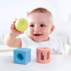 Flat River Group Hape Geometric Rattle Trio - 3pc Teething & Shake Toy* Rattlers & Teethers