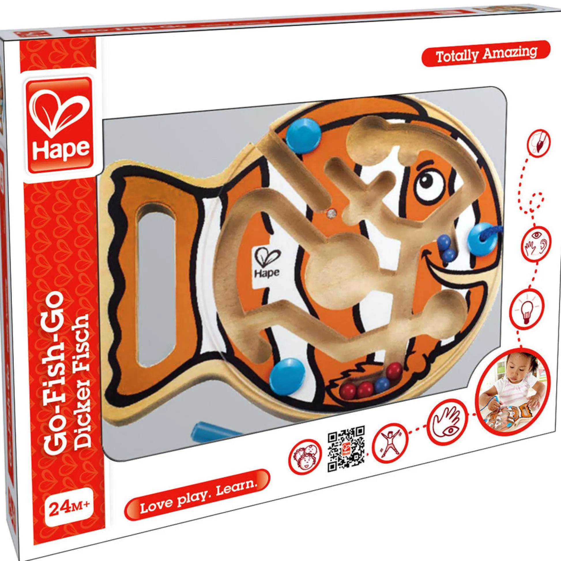 Flat River Group Hape Go-Fish-Go Magnetic Wooden Toddler Maze Puzzle* Preschool Education Toys & Activities|Puzzles