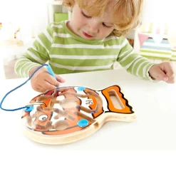 Flat River Group Hape Go-Fish-Go Magnetic Wooden Toddler Maze Puzzle* Preschool Education Toys & Activities|Puzzles