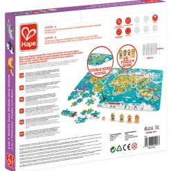 Flat River Group Hape 2-In-1 World Tour Puzzle & Game - 105pc* Puzzles