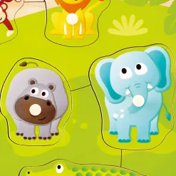 Flat River Group Hape Jungle Adventure 10pc Wooden Peg Puzzle* Puzzles