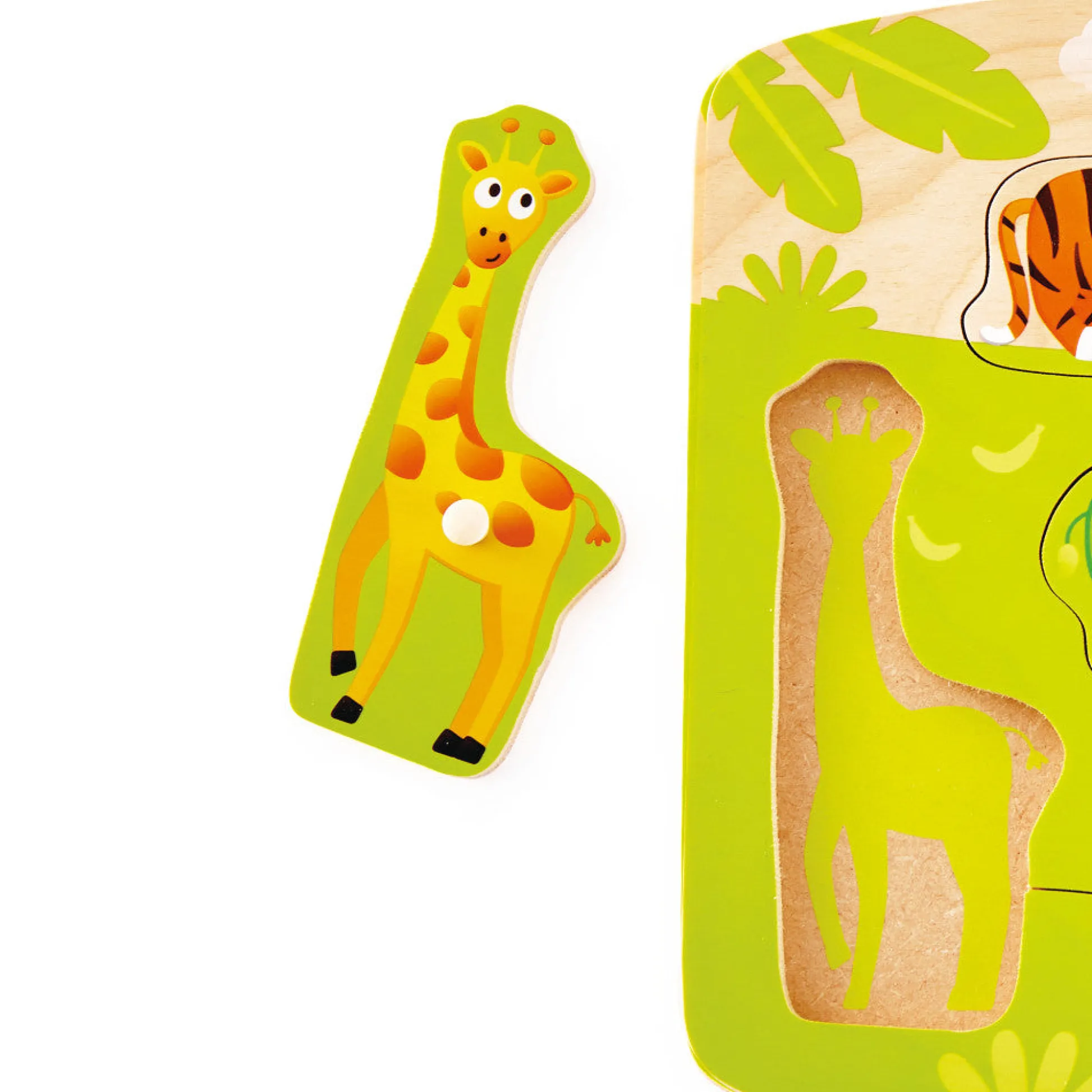 Flat River Group Hape Jungle Adventure 10pc Wooden Peg Puzzle* Puzzles