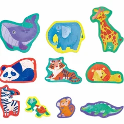Flat River Group Hape Jungle Friends 10-Pack Animal Shaped Puzzles* Puzzles