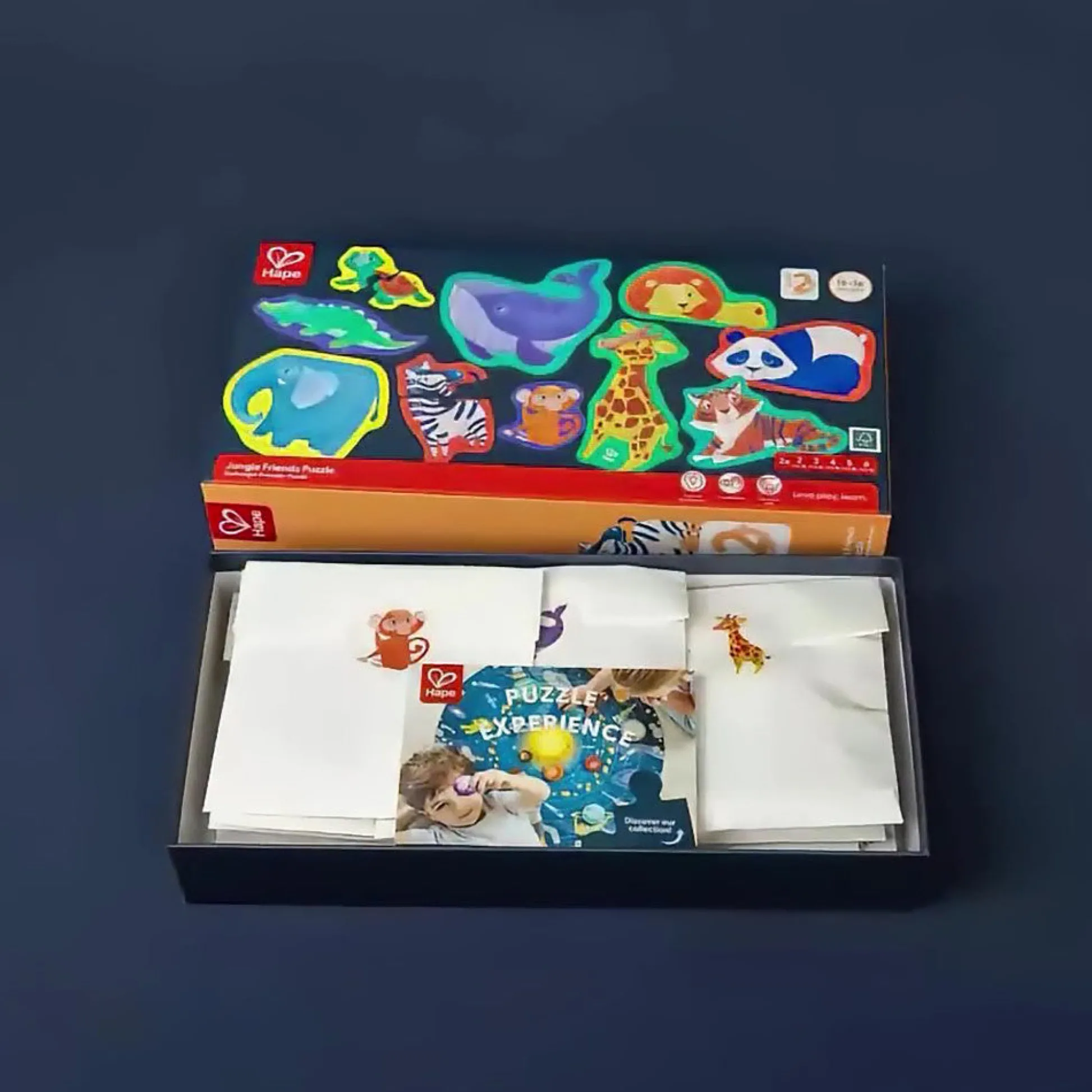 Flat River Group Hape Jungle Friends 10-Pack Animal Shaped Puzzles* Puzzles