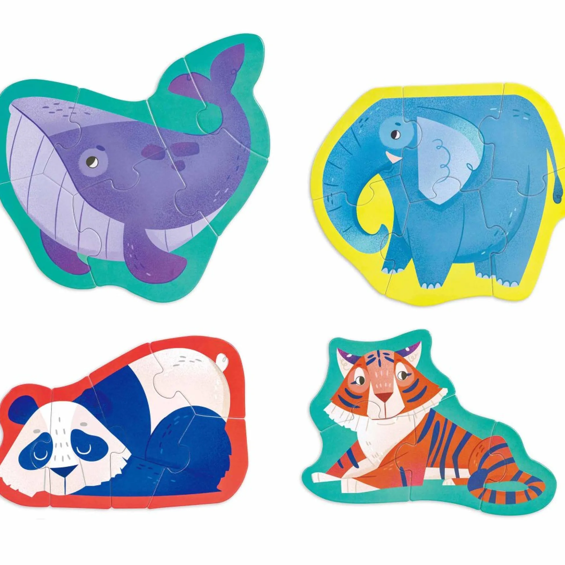 Flat River Group Hape Jungle Friends 10-Pack Animal Shaped Puzzles* Puzzles