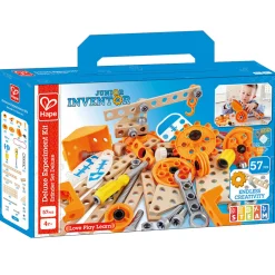 Flat River Group Hape Junior Inventor Deluxe Experiment Kit - 57 Piece Set* Engineering Toys