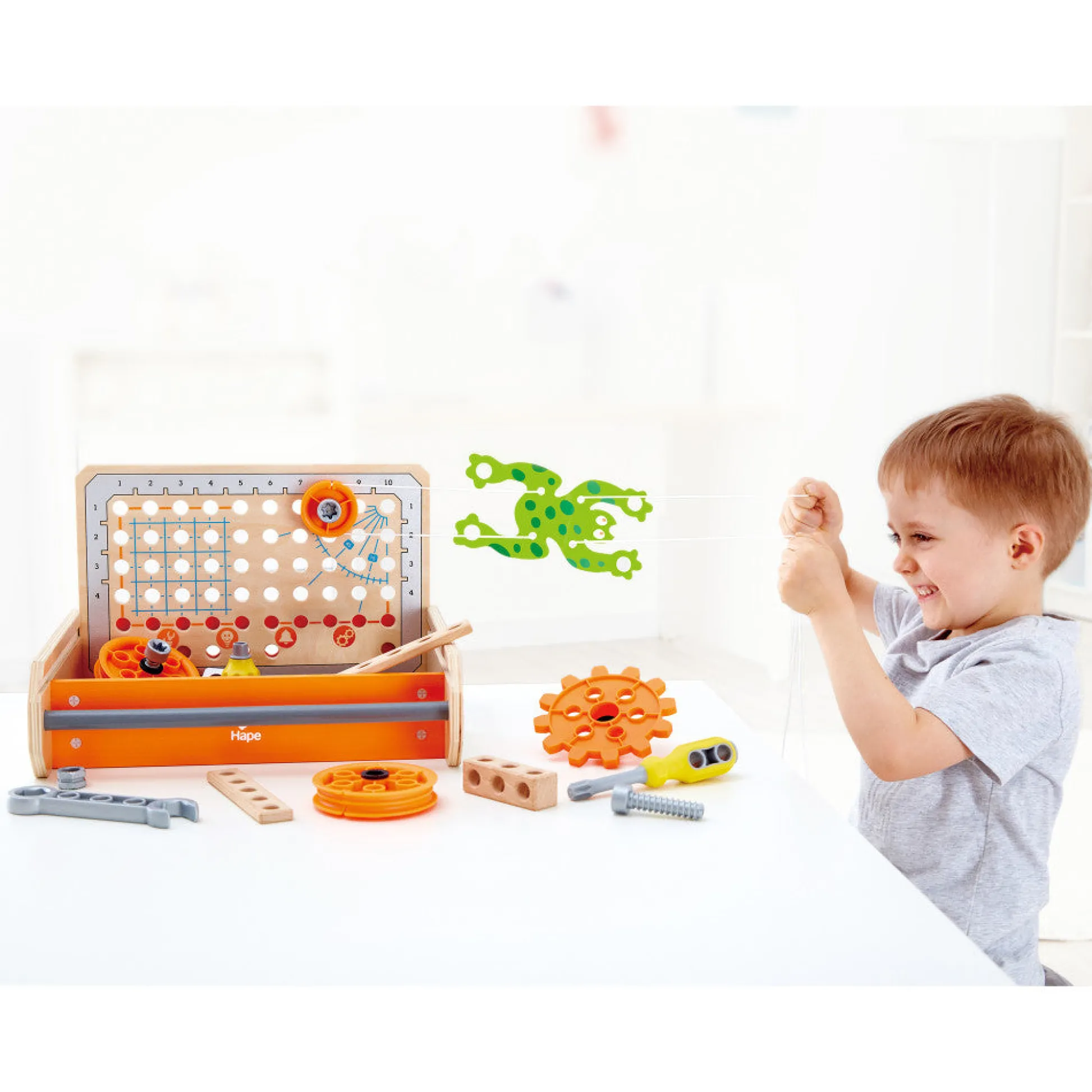 Flat River Group Hape Junior Inventor 32-Piece Science Experiment Toolbox Kit* Science Toys