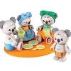 Flat River Group Hape Koala Family Adventure - 4 Playful Wooden Koalas* Animal Figures|Dress Up