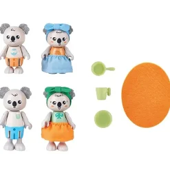 Flat River Group Hape Koala Family Adventure - 4 Playful Wooden Koalas* Animal Figures|Dress Up