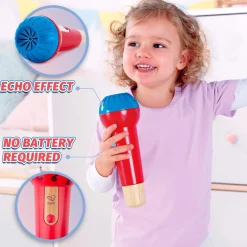 Flat River Group Hape Mighty Echo Microphone, Voice Amplifying Toy in Red & Blue* Preschool Education Toys & Activities