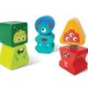 Flat River Group Hape Monster Buddies Wooden Building Blocks Set - 3 Colorful Characters* Preschool Building Sets & Blocks|Preschool Education Toys & Activities