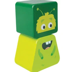 Flat River Group Hape Monster Buddies Wooden Building Blocks Set - 3 Colorful Characters* Preschool Building Sets & Blocks|Preschool Education Toys & Activities