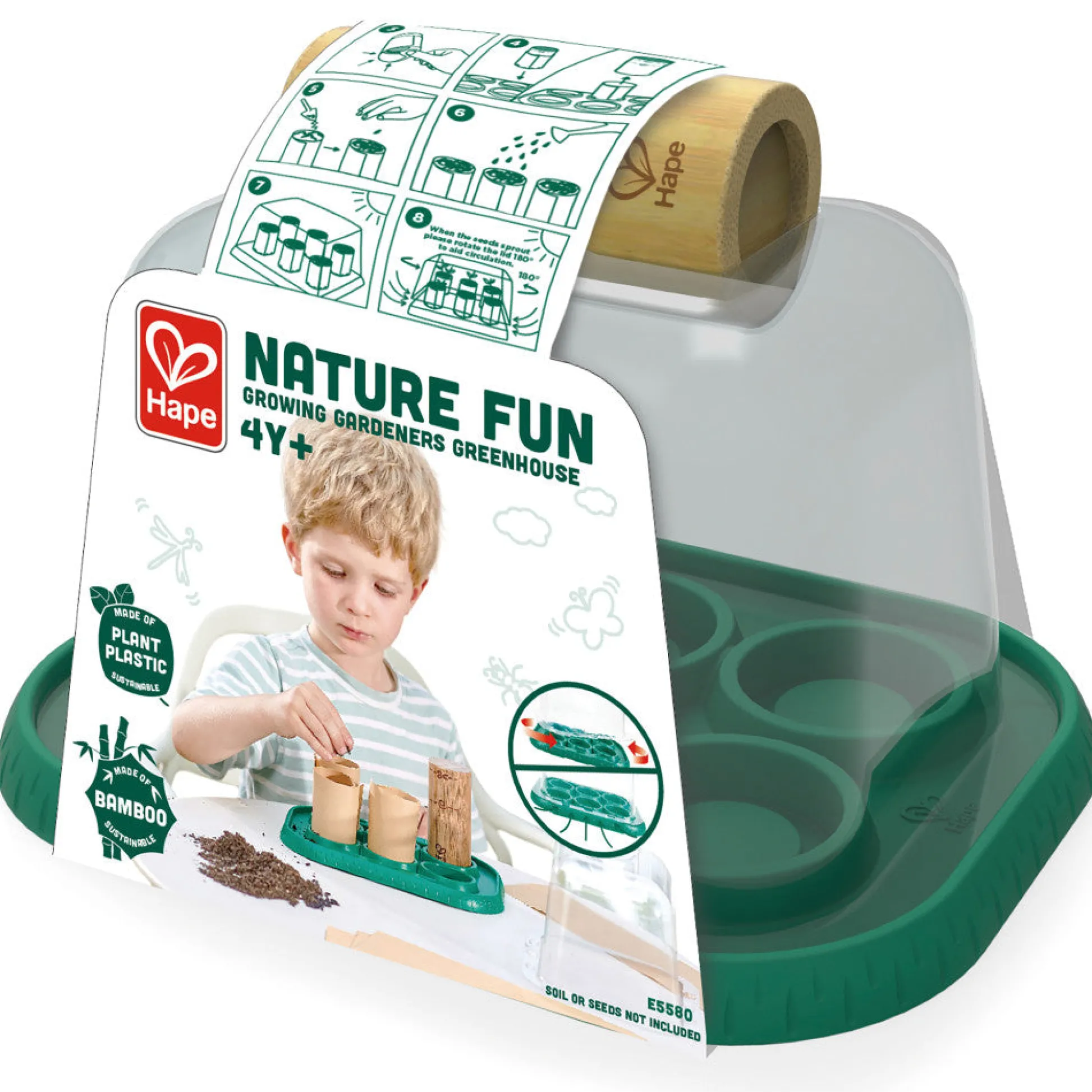 Flat River Group Hape Nature Fun Growing Gardeners Greenhouse Kit, Kids Ages 4+* Science Toys