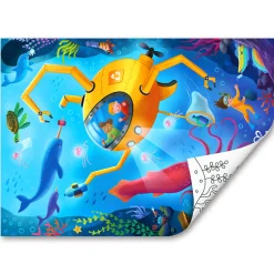 Flat River Group Hape Ocean Rescue 48pc Double-Sided Coloring Jigsaw Puzzle* Puzzles