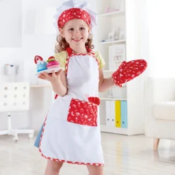 Flat River Group Hape 5pc Chef Pack - Red & White, Kitchen Dress Up Toy Playset* Dress Up & Accessories|Dress Up
