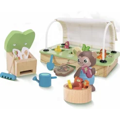 Flat River Group Hape 10pc Organic Greenhouse Miniature Gardening Toy Playset* Tools & Workshops|Dress Up