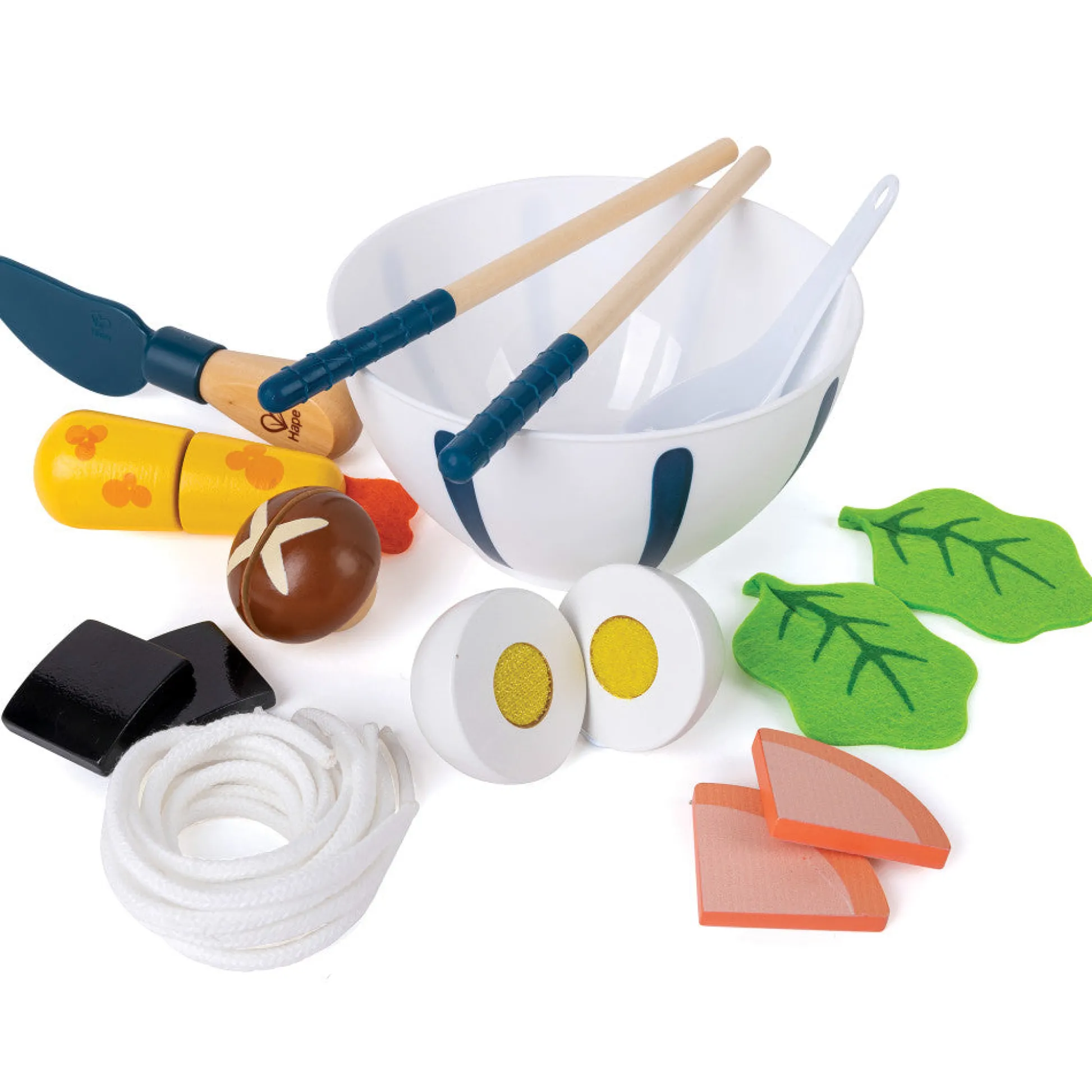 Flat River Group Hape 11pc Slurp-Slurp Udon Wooden Playset* Kitchens & Play Food|Dress Up