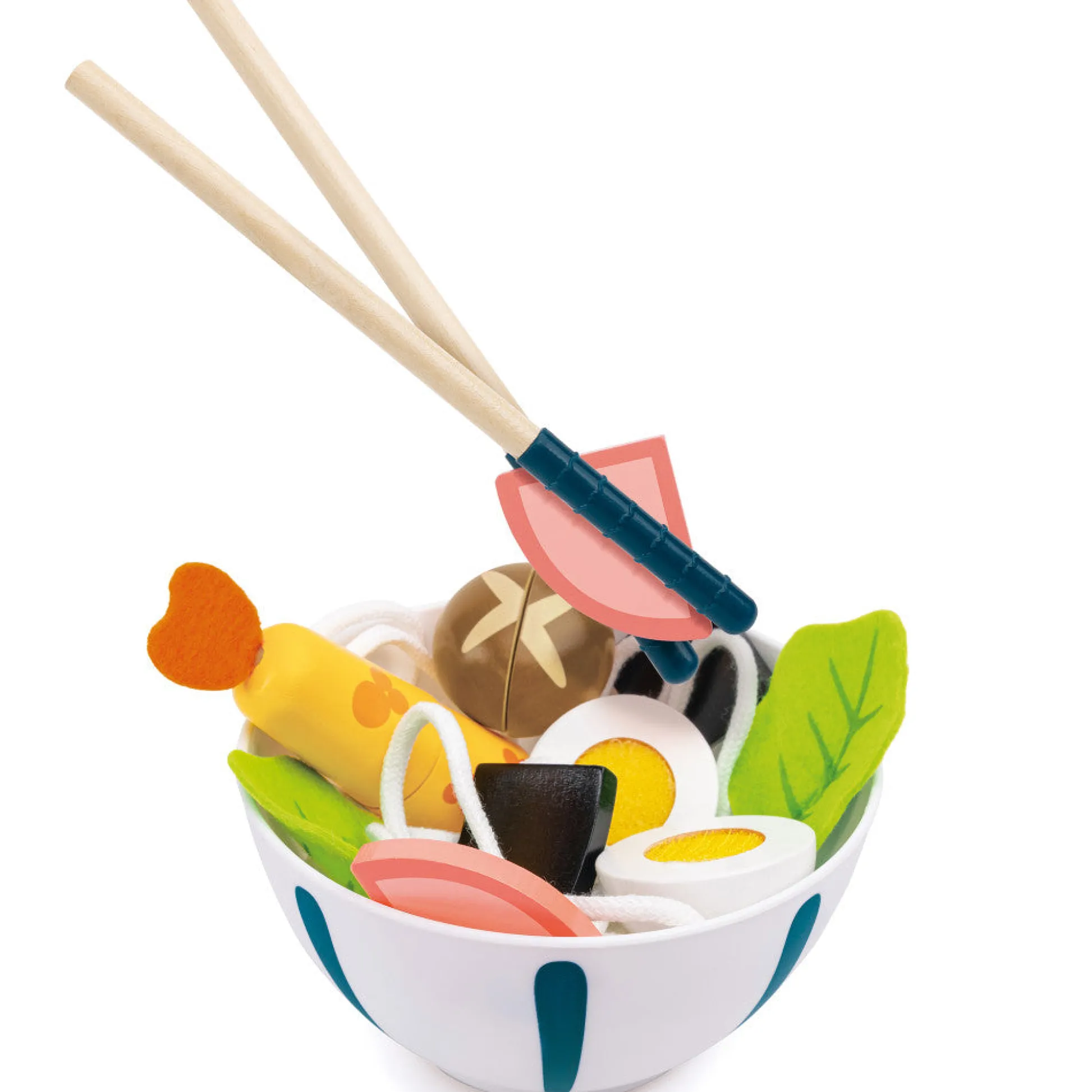 Flat River Group Hape 11pc Slurp-Slurp Udon Wooden Playset* Kitchens & Play Food|Dress Up
