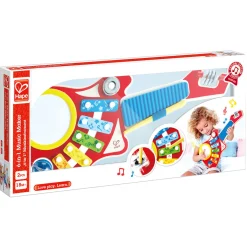 Flat River Group Hape Rainbow 6-in-1 Music Maker Wooden Guitar Toy* Preschool Education Toys & Activities|Musical & Sound Toys